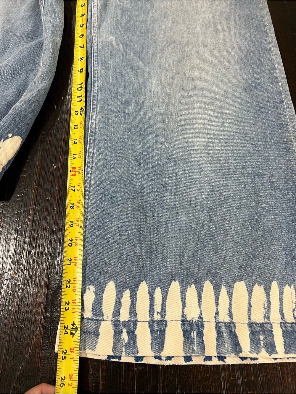 Pilcro And The Letterpress Wide Leg Crop Bleach Hem Jeans Size 31 - Picture 11 of 16